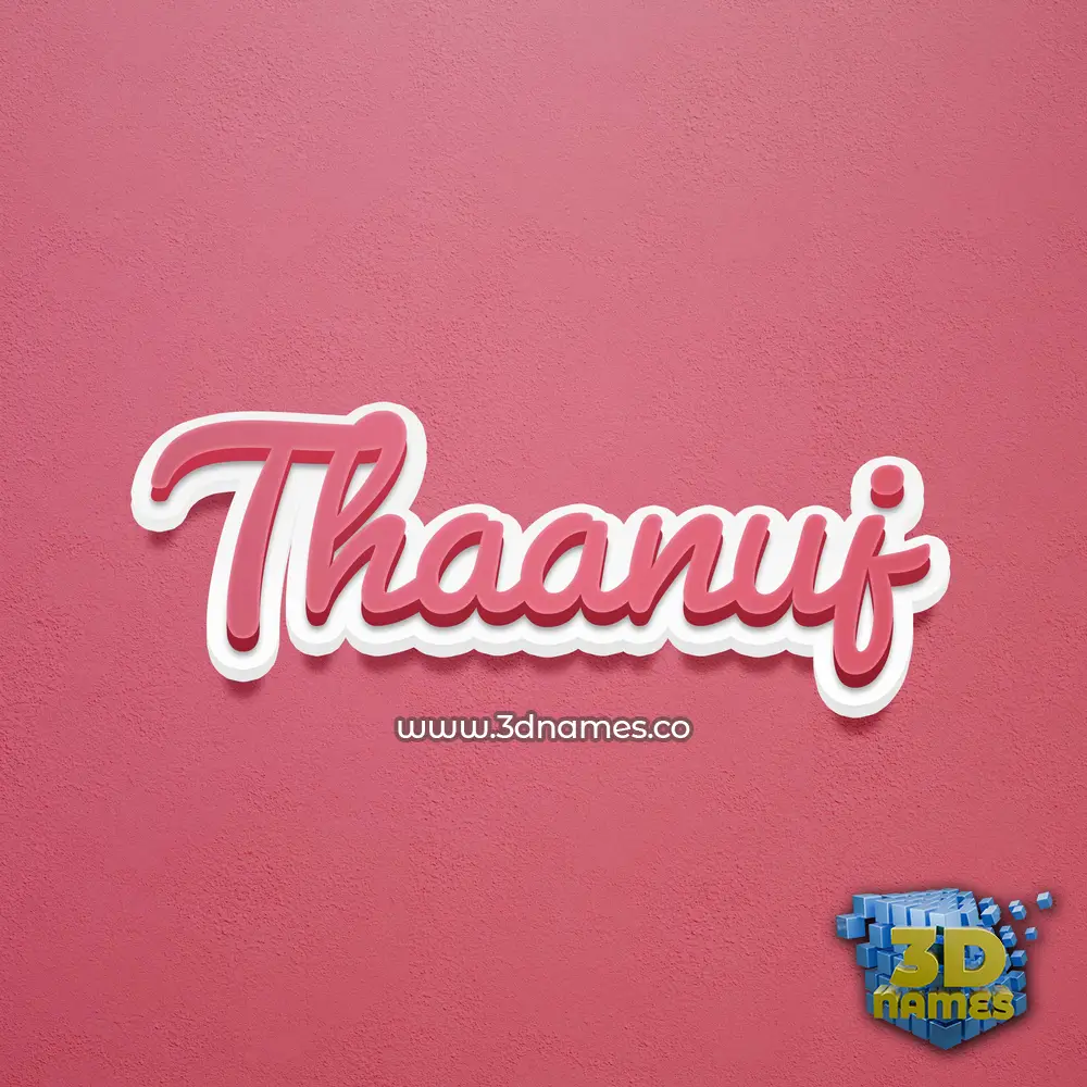 thaanuj in Red Scribble style - 3D name wallpaper