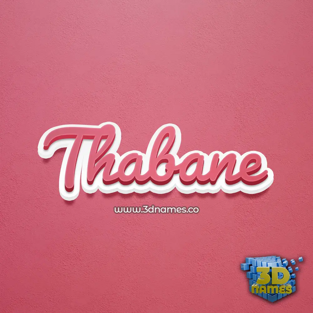 thabane in Red Scribble style - 3D name wallpaper