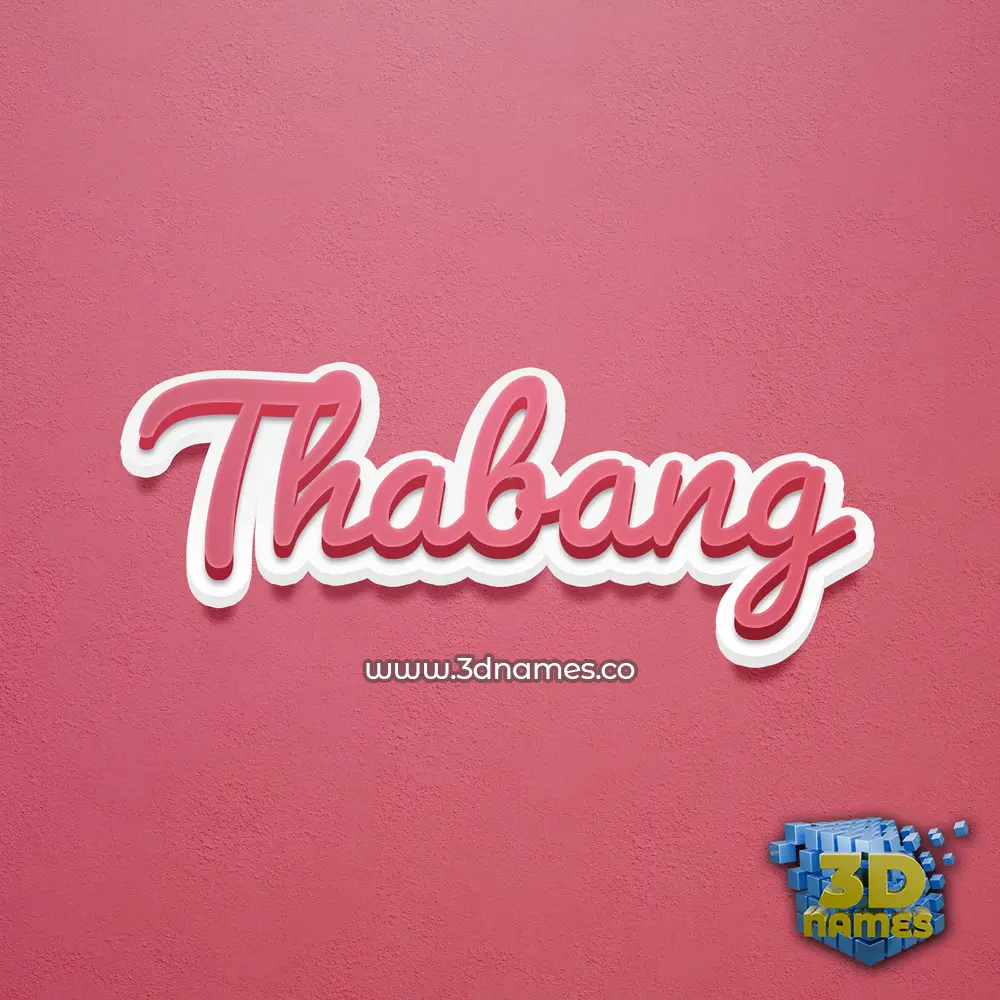 thabang in Red Scribble style - 3D name wallpaper