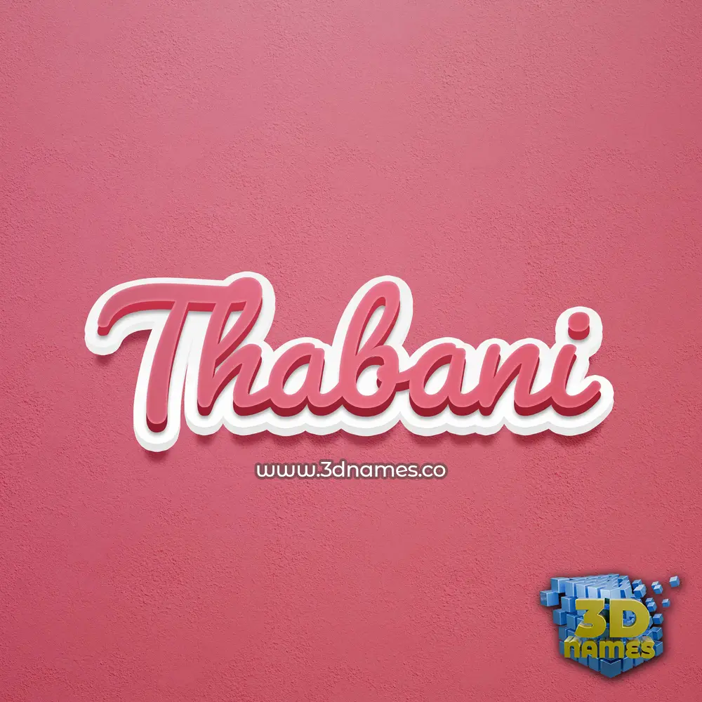 thabani in Red Scribble style - 3D name wallpaper