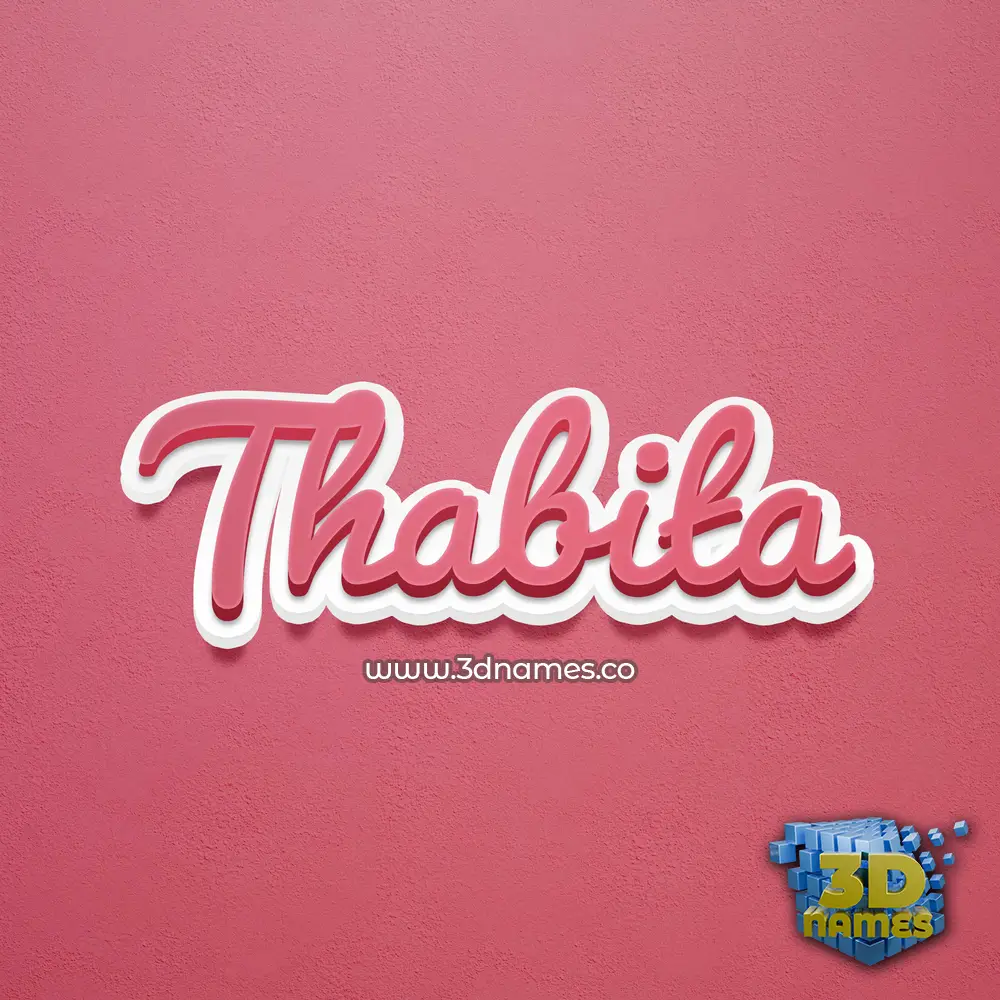 thabita in Red Scribble style - 3D name wallpaper