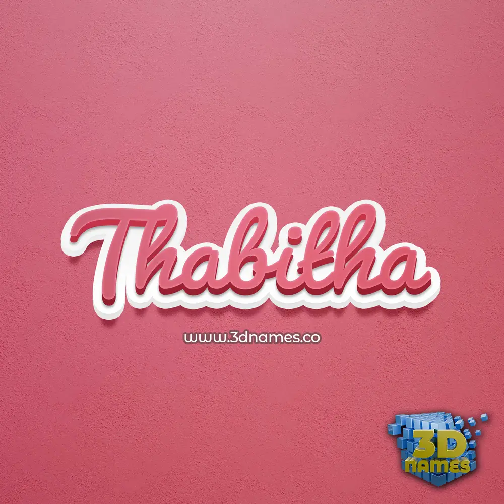 thabitha in Red Scribble style - 3D name wallpaper