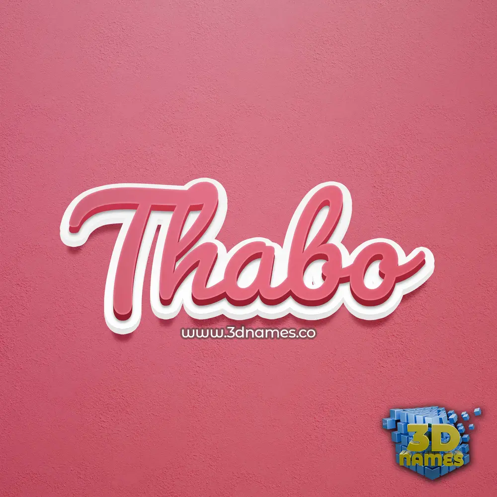 thabo in Red Scribble style - 3D name wallpaper