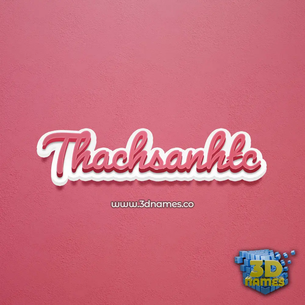 thachsanhtc in Red Scribble style - 3D name wallpaper
