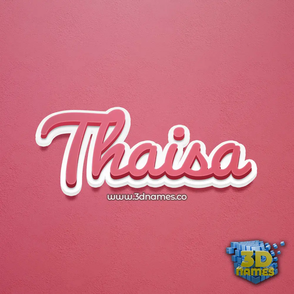 thaisa in Red Scribble style - 3D name wallpaper