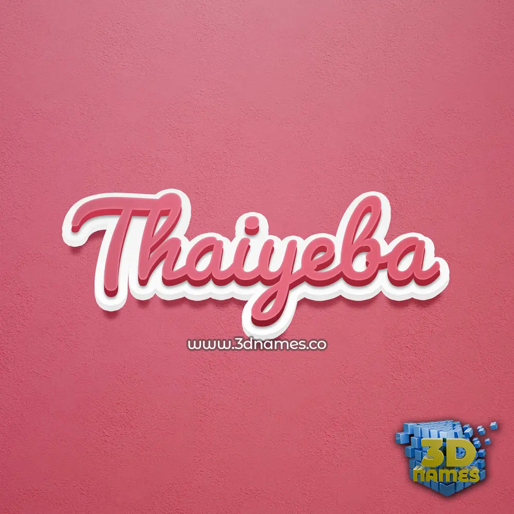 thaiyeba in Red Scribble style - 3D name wallpaper