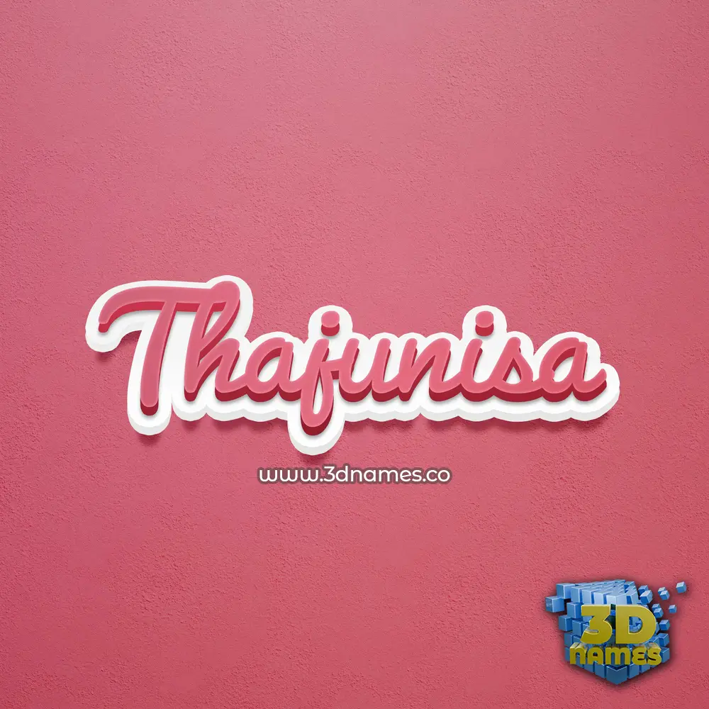 thajunisa in Red Scribble style - 3D name wallpaper