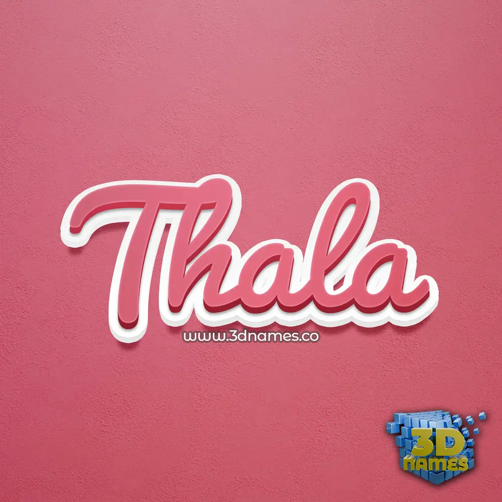 thala in Red Scribble style - 3D name wallpaper