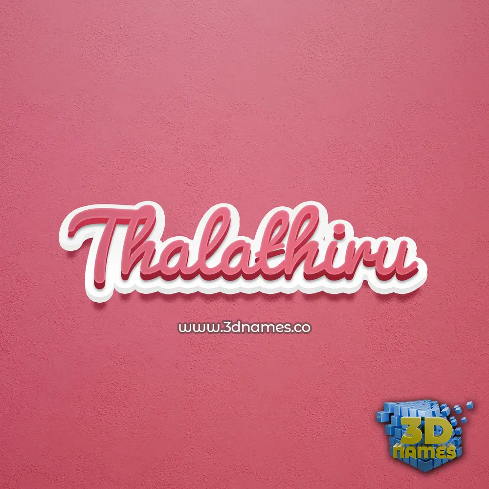 thalathiru in Red Scribble style - 3D name wallpaper