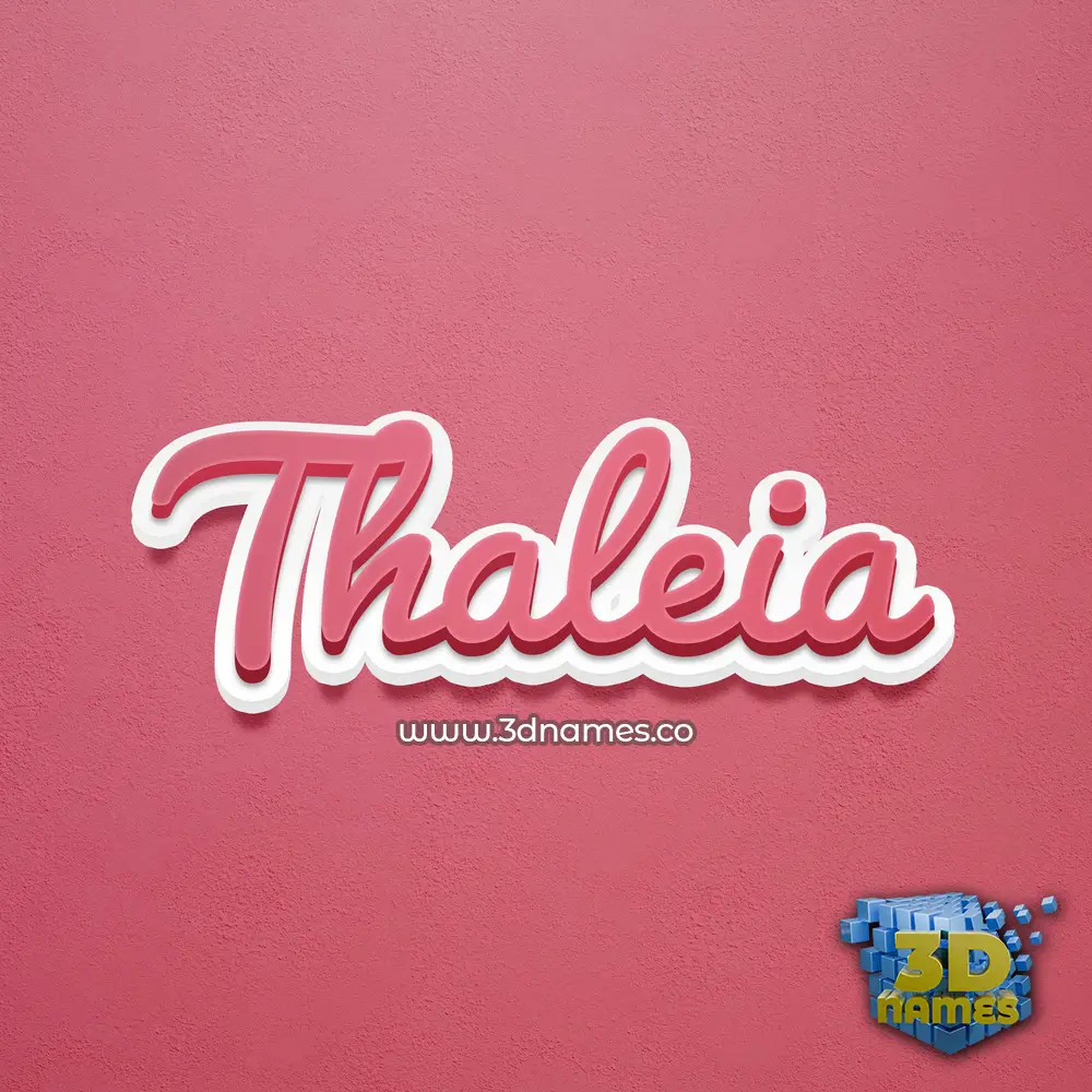 thaleia in Red Scribble style - 3D name wallpaper