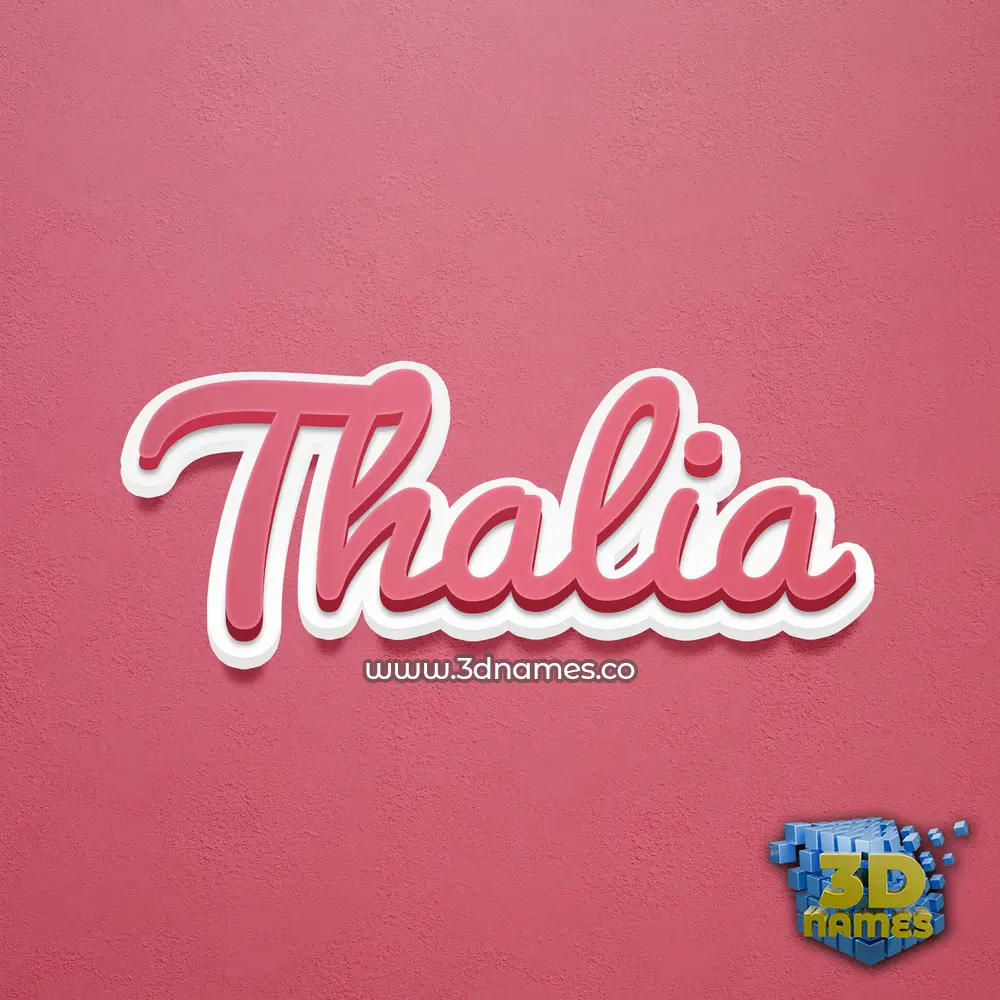 thalia in Red Scribble style - 3D name wallpaper