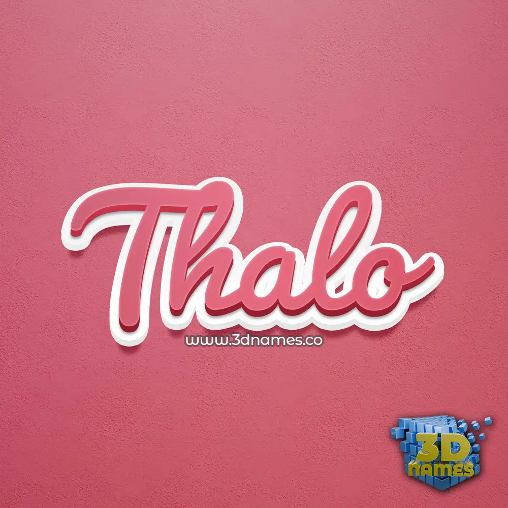 thalo in Red Scribble style - 3D name wallpaper