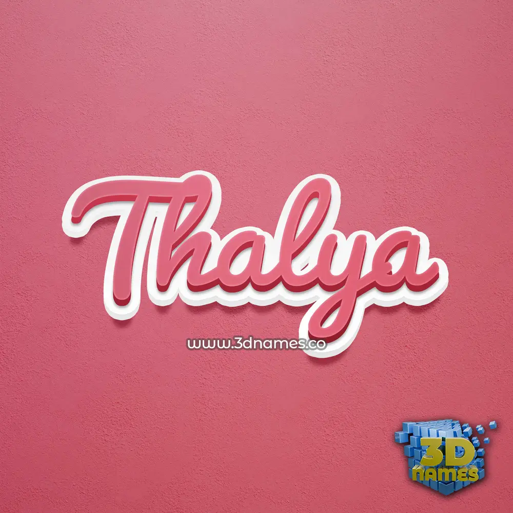 thalya in Red Scribble style - 3D name wallpaper