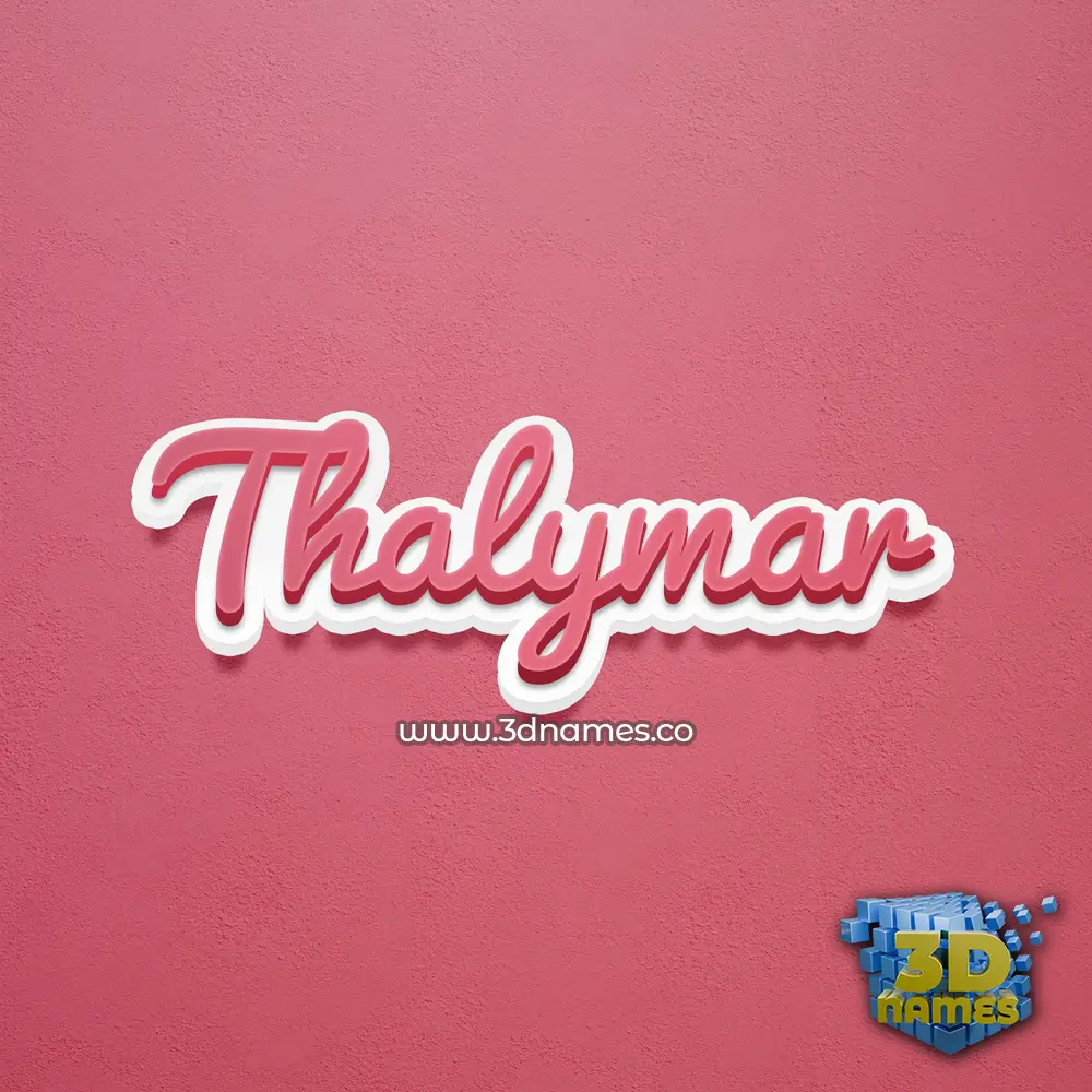 thalymar in Red Scribble style - 3D name wallpaper