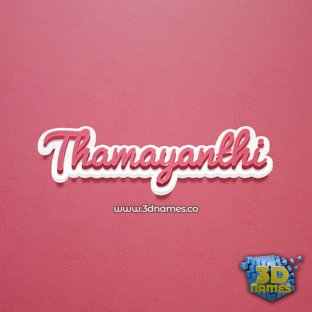 thamayanthi in Red Scribble style - 3D name wallpaper