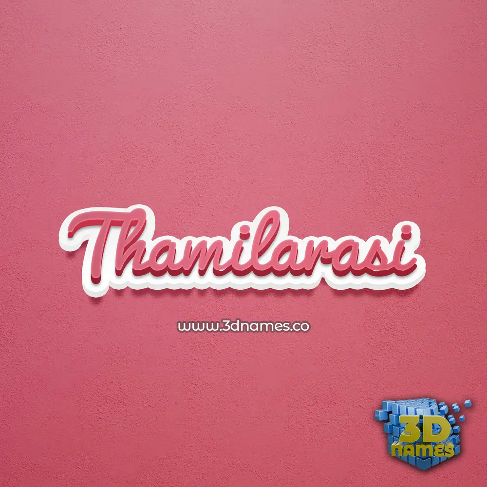 thamilarasi in Red Scribble style - 3D name wallpaper