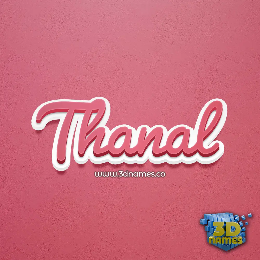 thanal in Red Scribble style - 3D name wallpaper