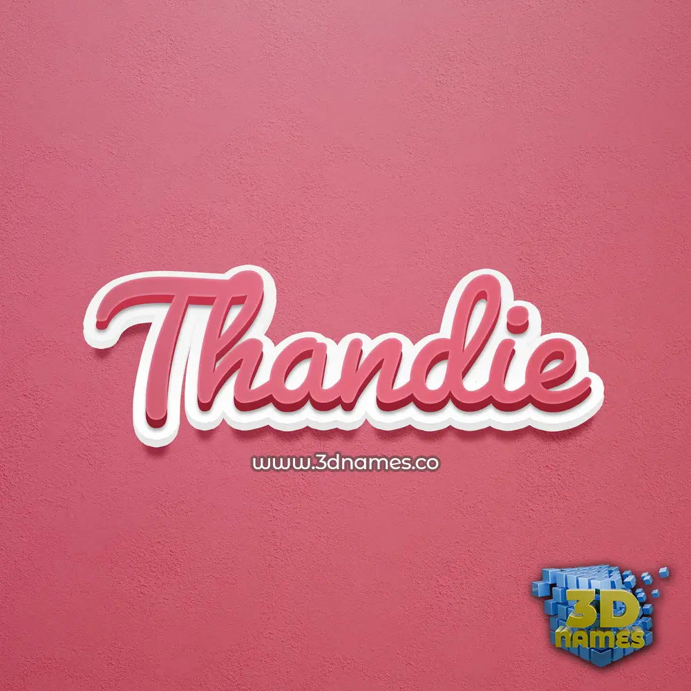 thandie in Red Scribble style - 3D name wallpaper