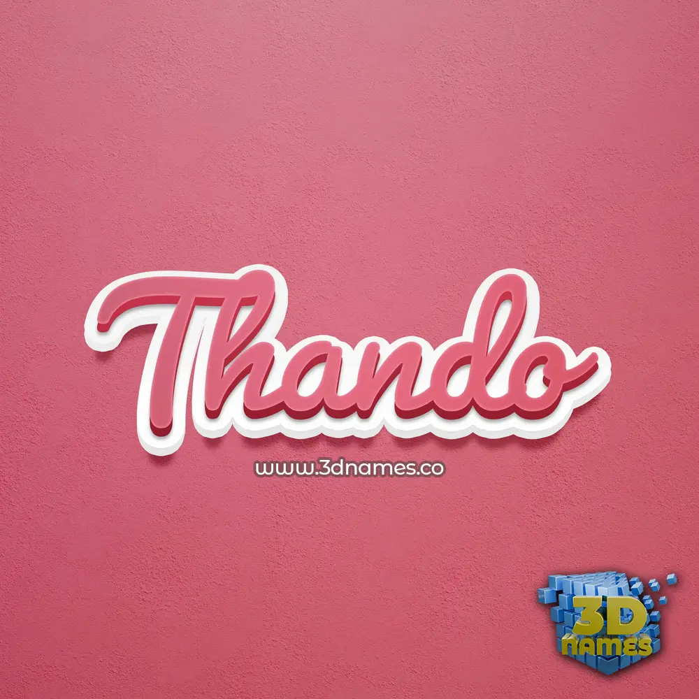 thando in Red Scribble style - 3D name wallpaper