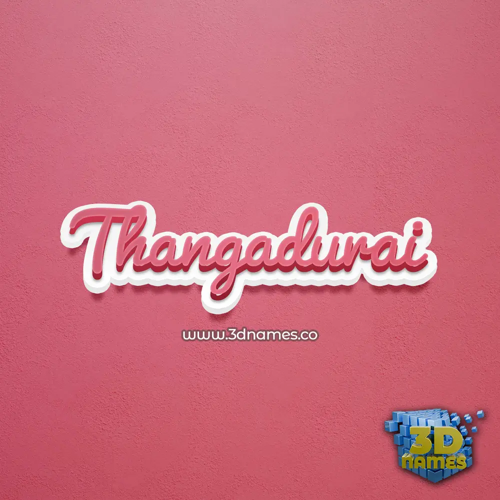 thangadurai in Red Scribble style - 3D name wallpaper