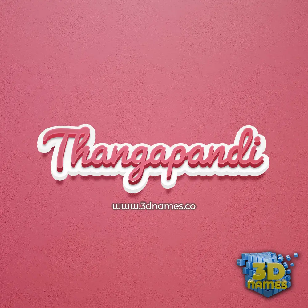 thangapandi in Red Scribble style - 3D name wallpaper