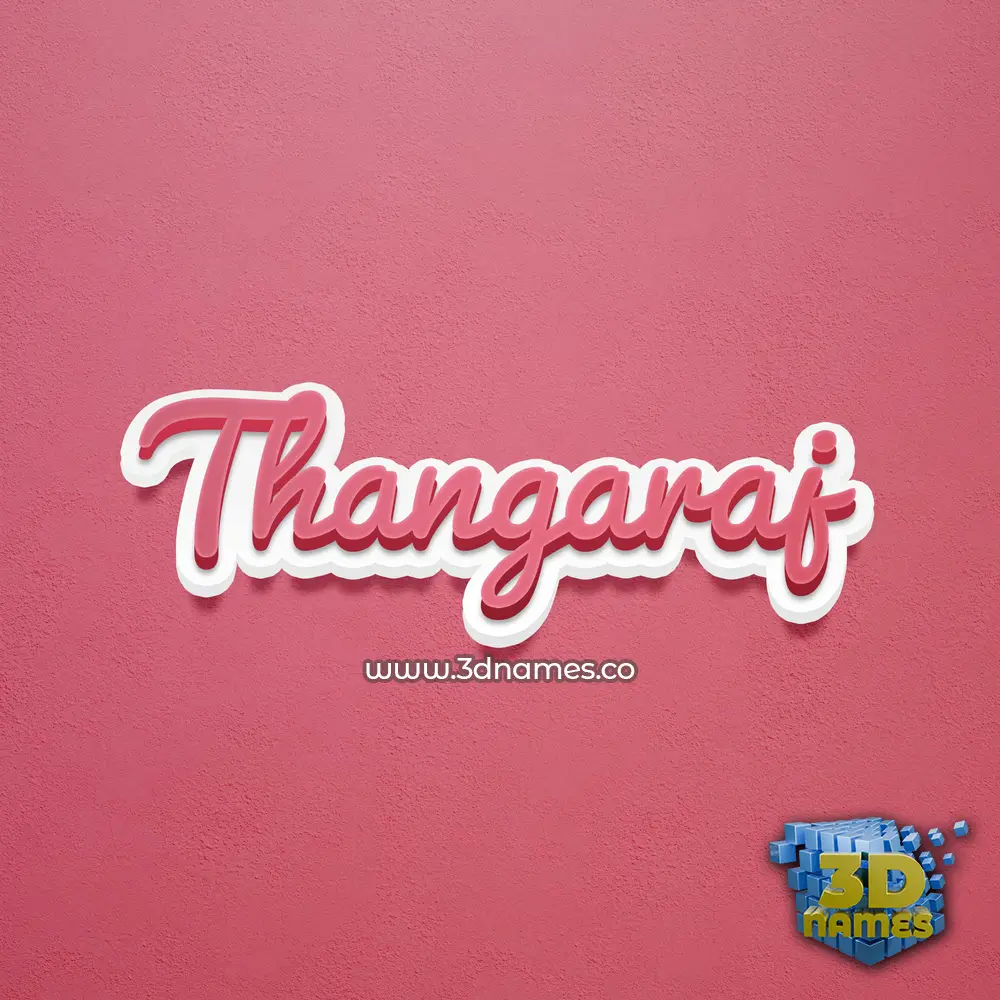 thangaraj in Red Scribble style - 3D name wallpaper