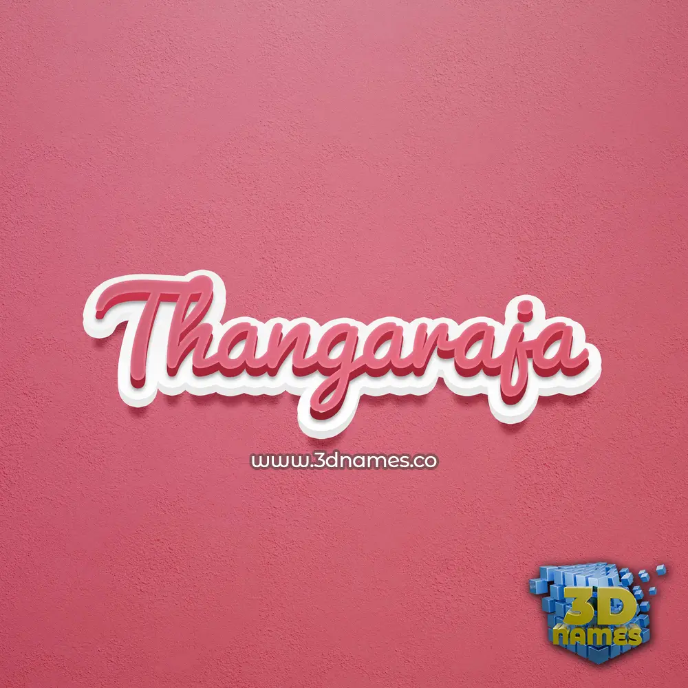 thangaraja in Red Scribble style - 3D name wallpaper
