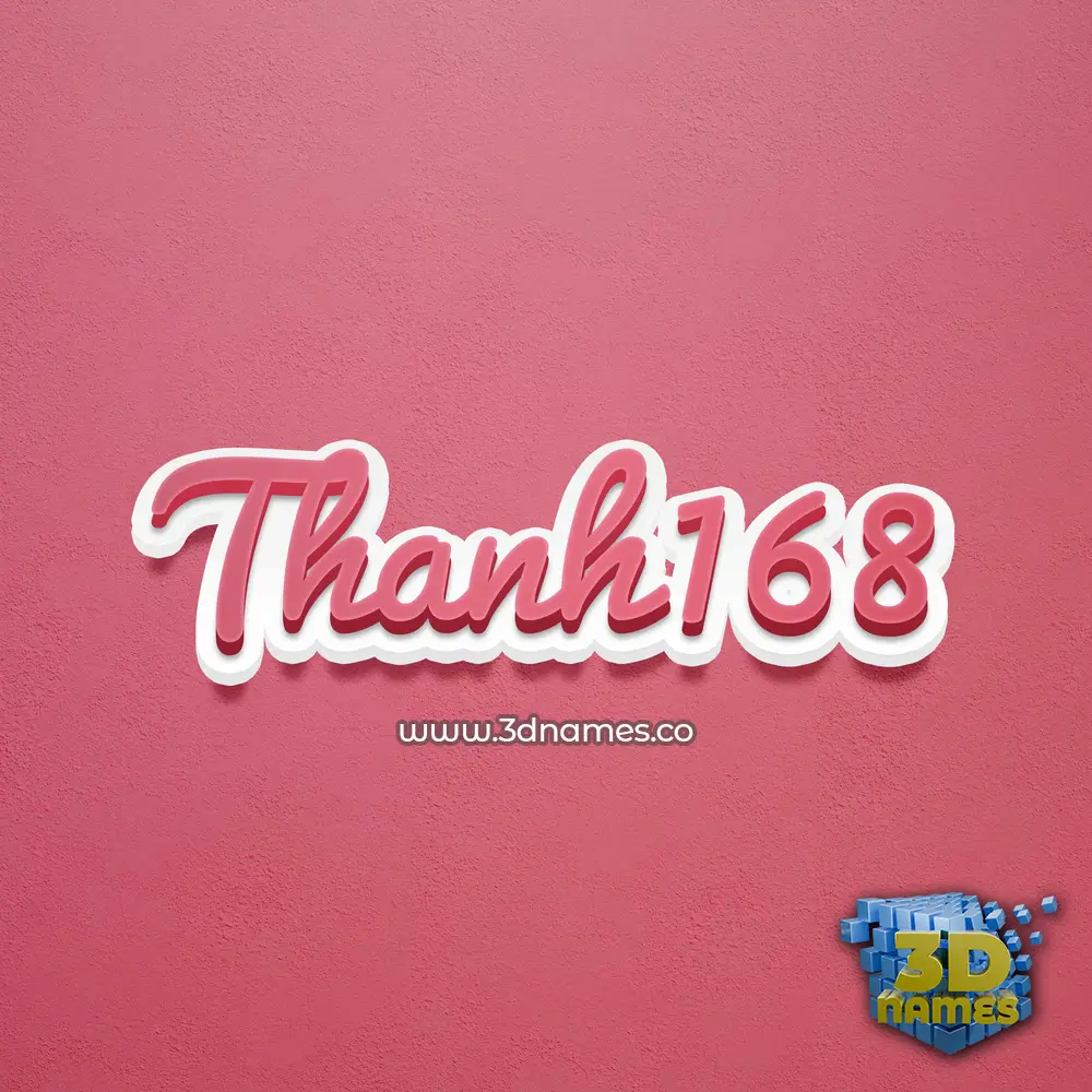 thanh168 in Red Scribble style - 3D name wallpaper