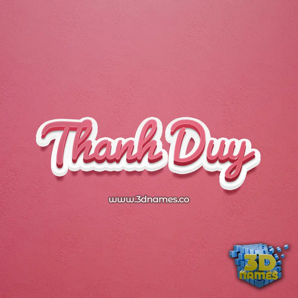 thanh duy in Red Scribble style - 3D name wallpaper