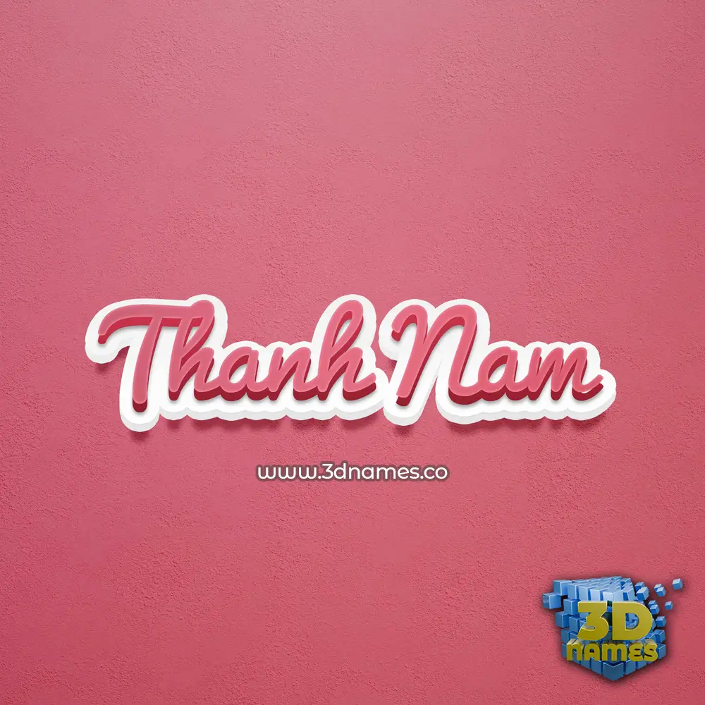 thanh nam in Red Scribble style - 3D name wallpaper