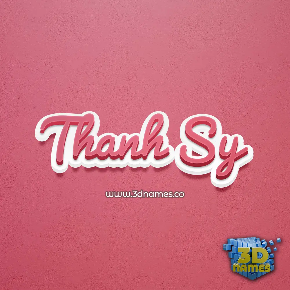 thanh sy in Red Scribble style - 3D name wallpaper