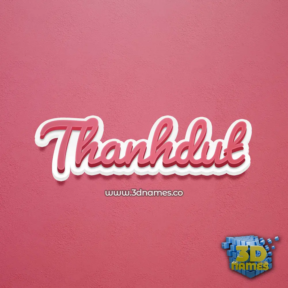 thanhdut in Red Scribble style - 3D name wallpaper