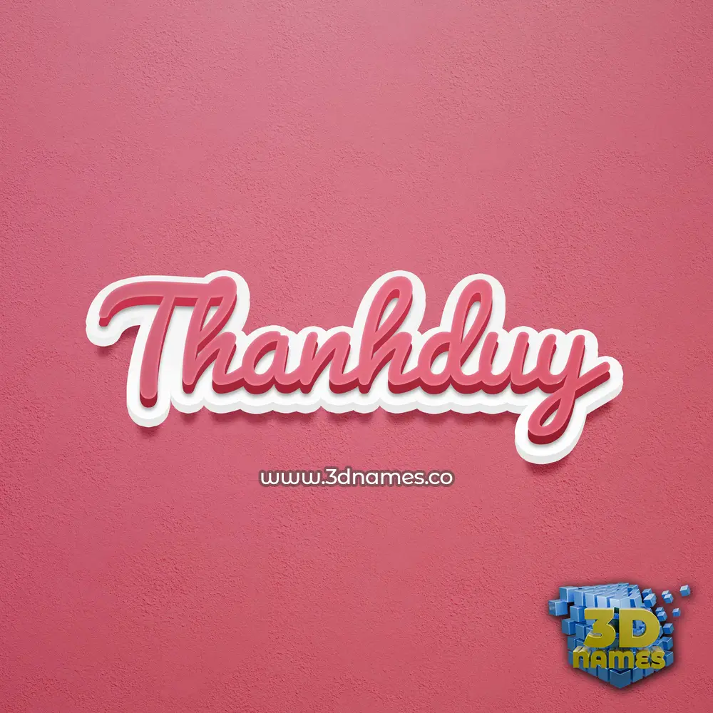thanhduy in Red Scribble style - 3D name wallpaper