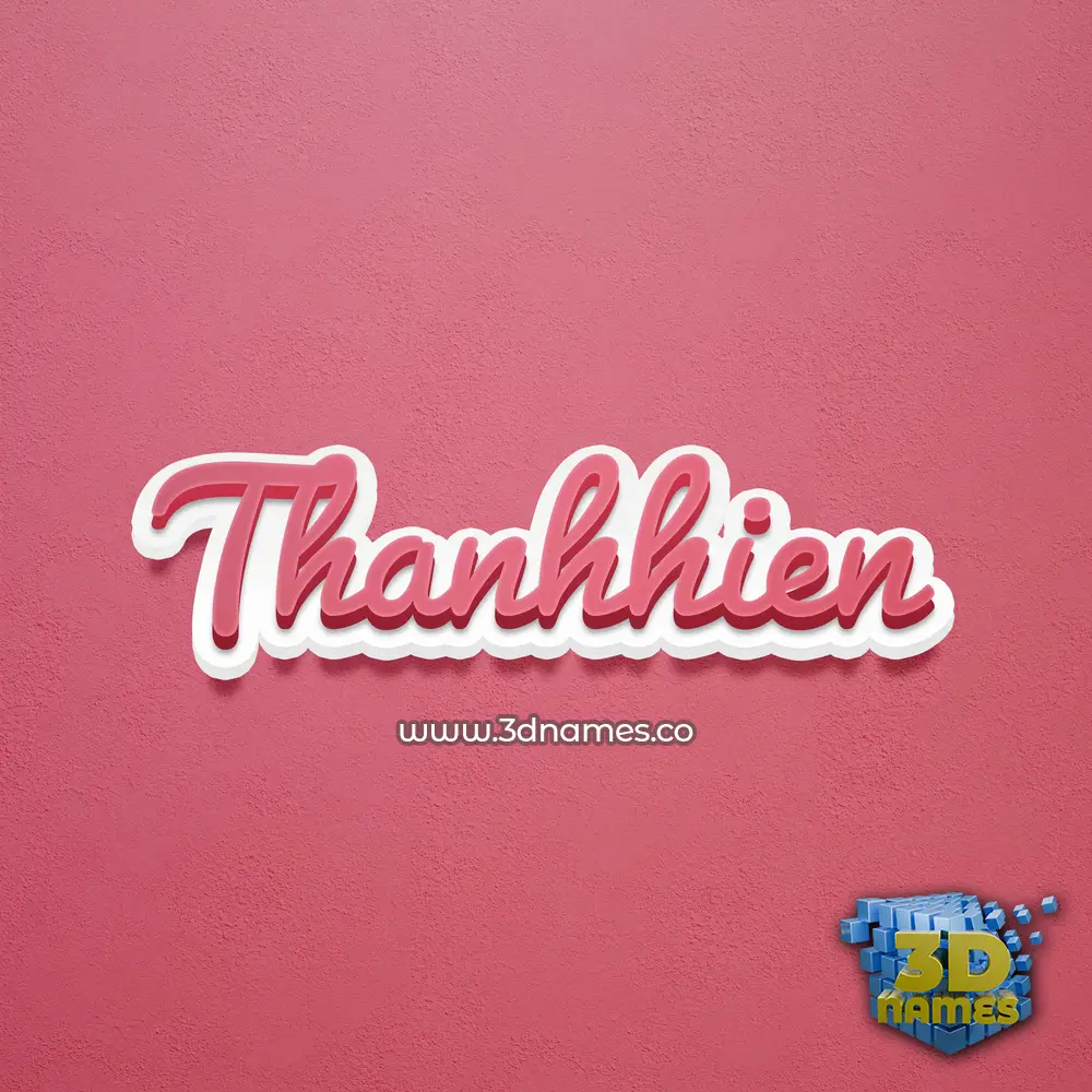 thanhhien in Red Scribble style - 3D name wallpaper