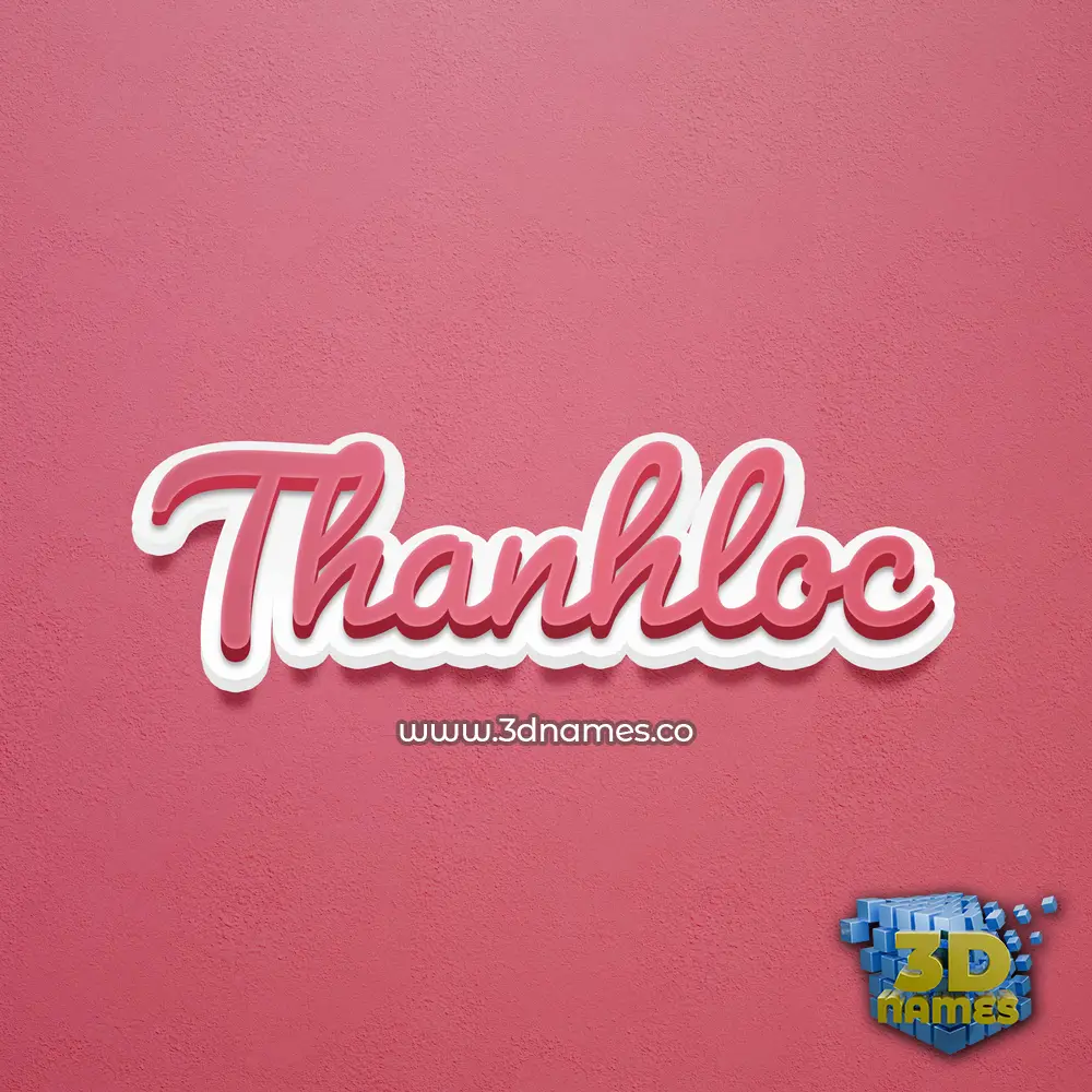 thanhloc in Red Scribble style - 3D name wallpaper