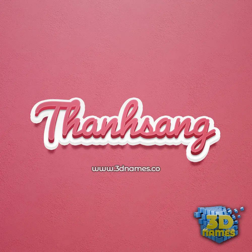 thanhsang in Red Scribble style - 3D name wallpaper