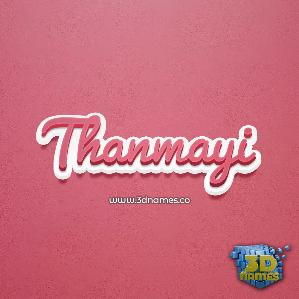 thanmayi in Red Scribble style - 3D name wallpaper