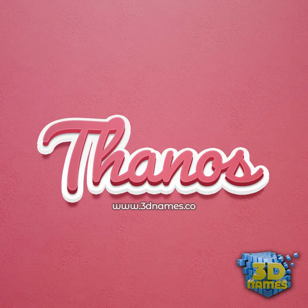 thanos in Red Scribble style - 3D name wallpaper