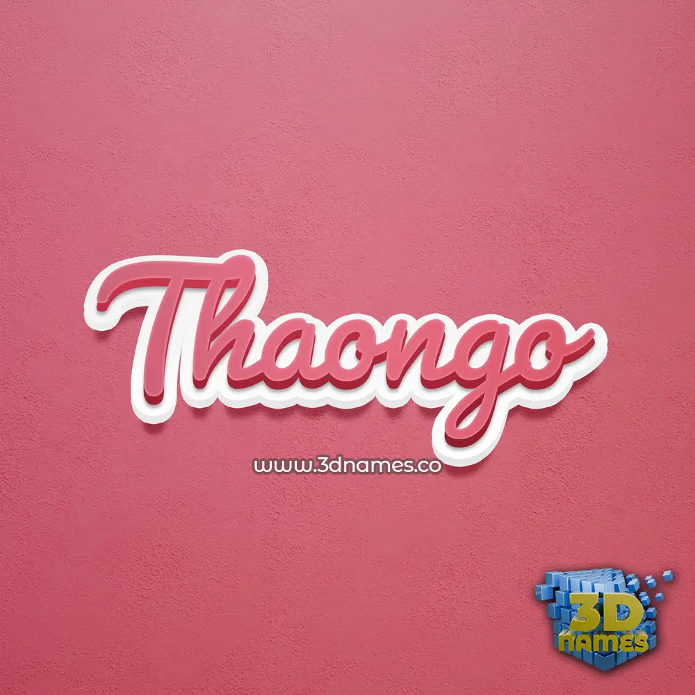 thaongo in Red Scribble style - 3D name wallpaper