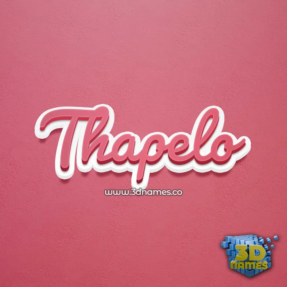 thapelo in Red Scribble style - 3D name wallpaper