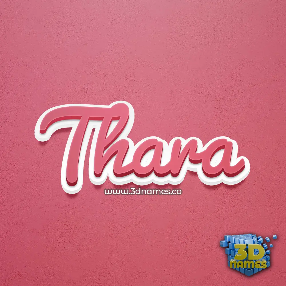 thara in Red Scribble style - 3D name wallpaper