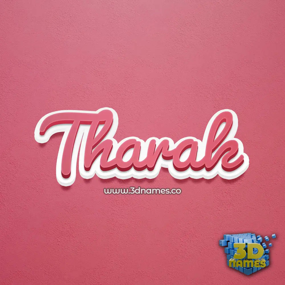 tharak in Red Scribble style - 3D name wallpaper