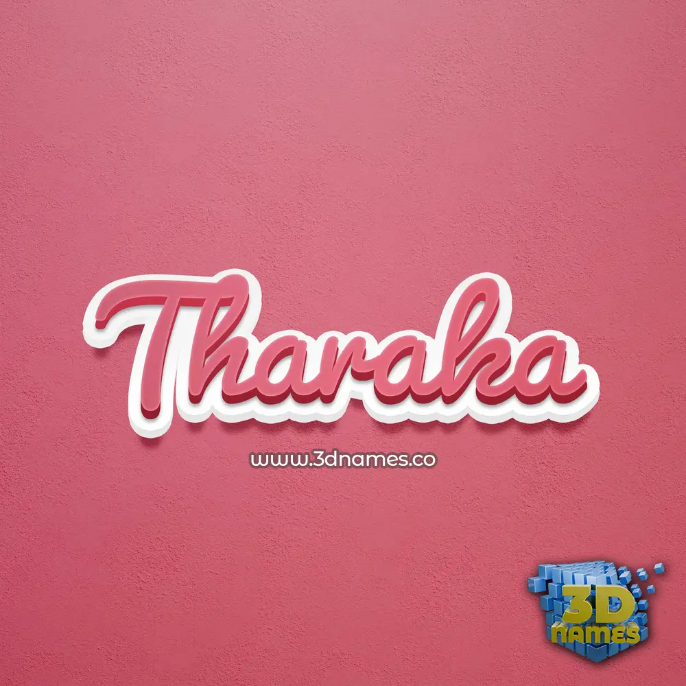 tharaka in Red Scribble style - 3D name wallpaper