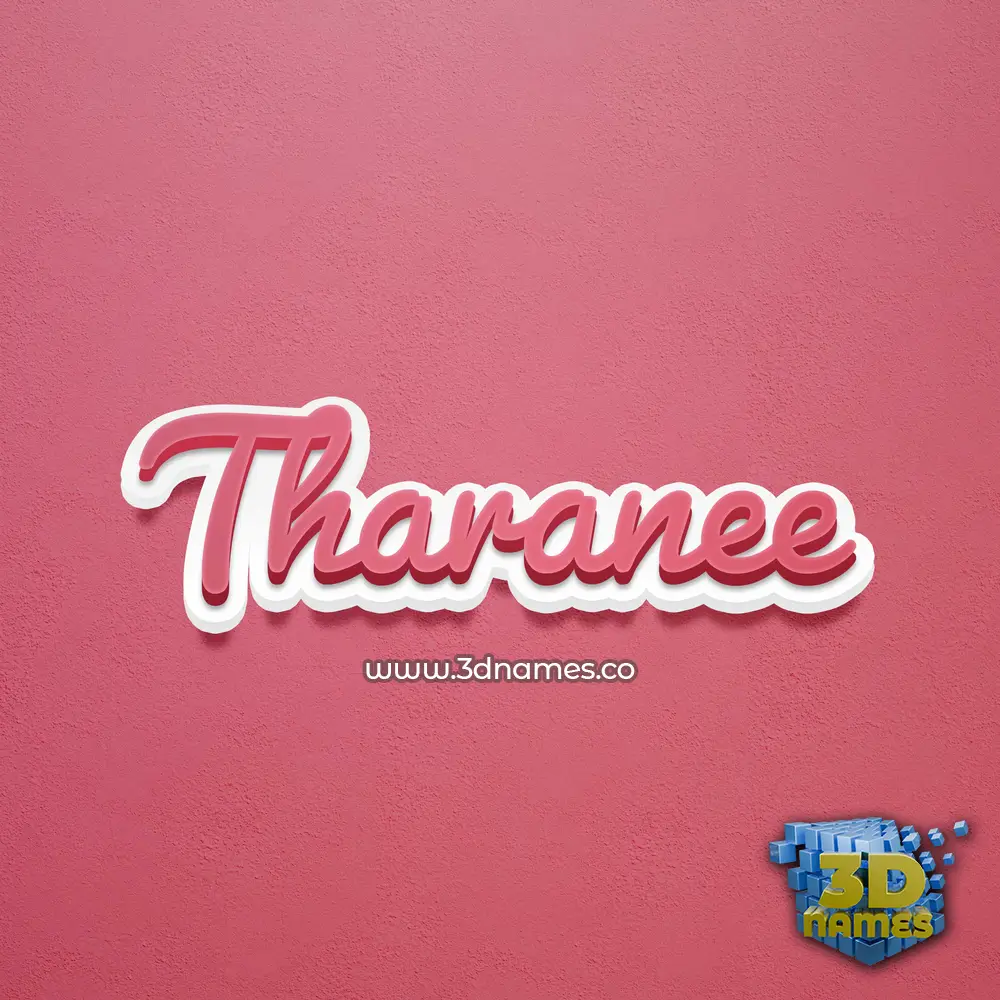tharanee in Red Scribble style - 3D name wallpaper