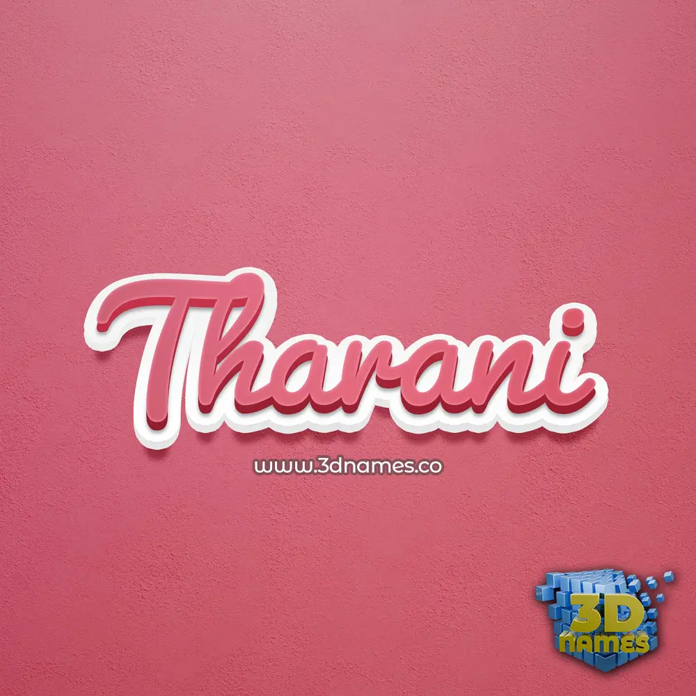 tharani in Red Scribble style - 3D name wallpaper