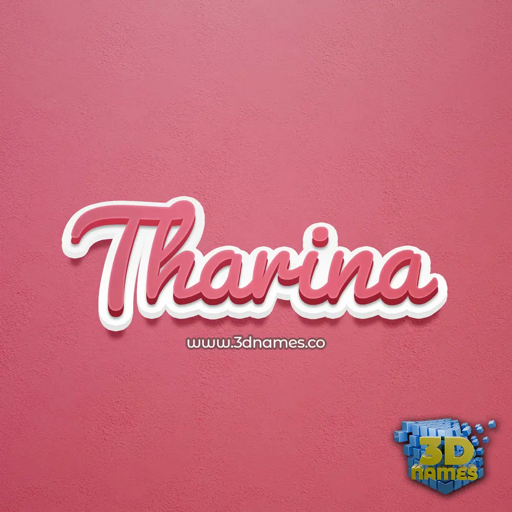 tharina in Red Scribble style - 3D name wallpaper