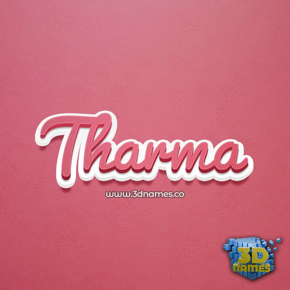tharma in Red Scribble style - 3D name wallpaper