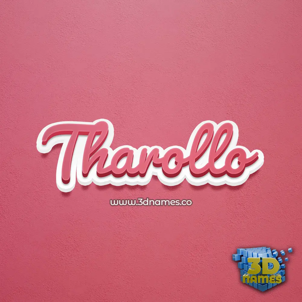 tharollo in Red Scribble style - 3D name wallpaper