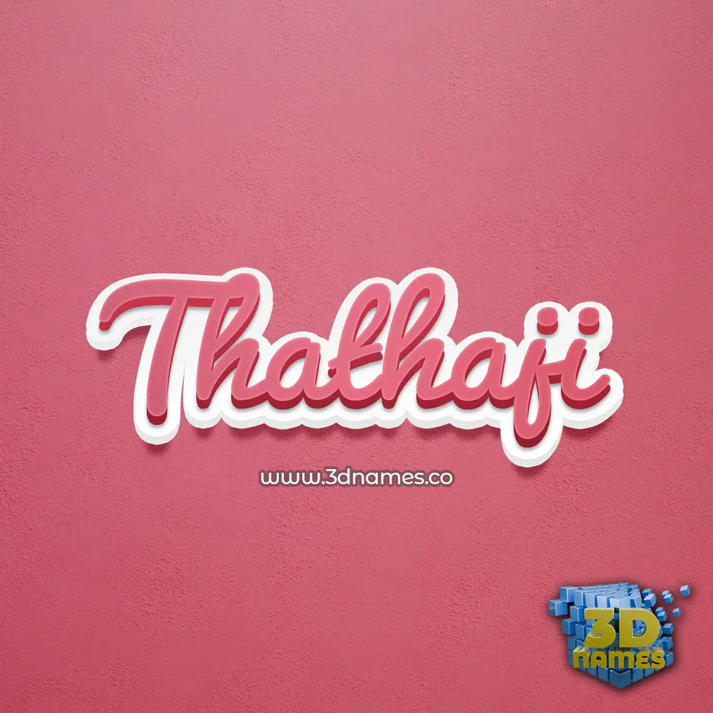 thathaji in Red Scribble style - 3D name wallpaper