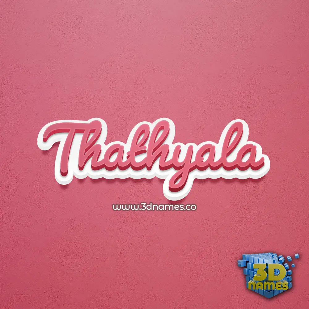 thathyala in Red Scribble style - 3D name wallpaper